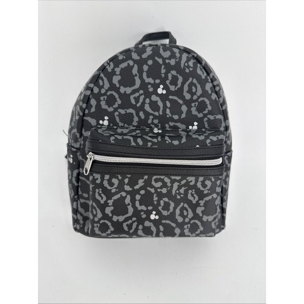 Disney Parks Mickey Leopard Faux Leather Backpack NEW